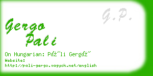 gergo pali business card